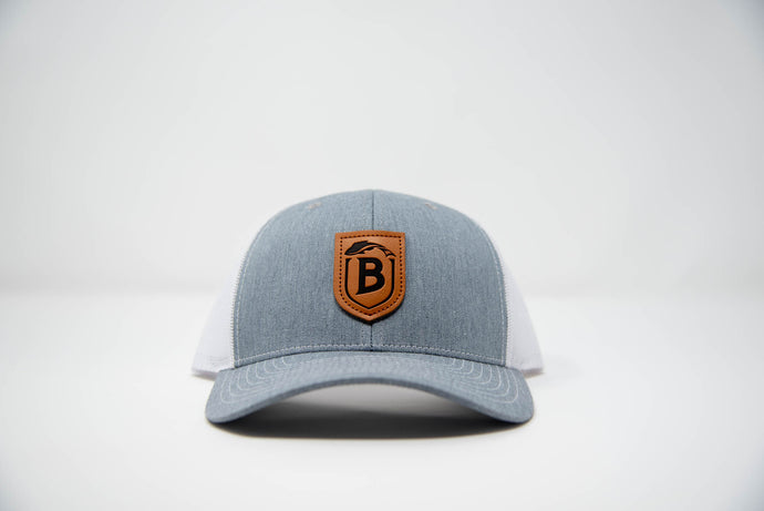 Brims Leather Logo Trucker Hat