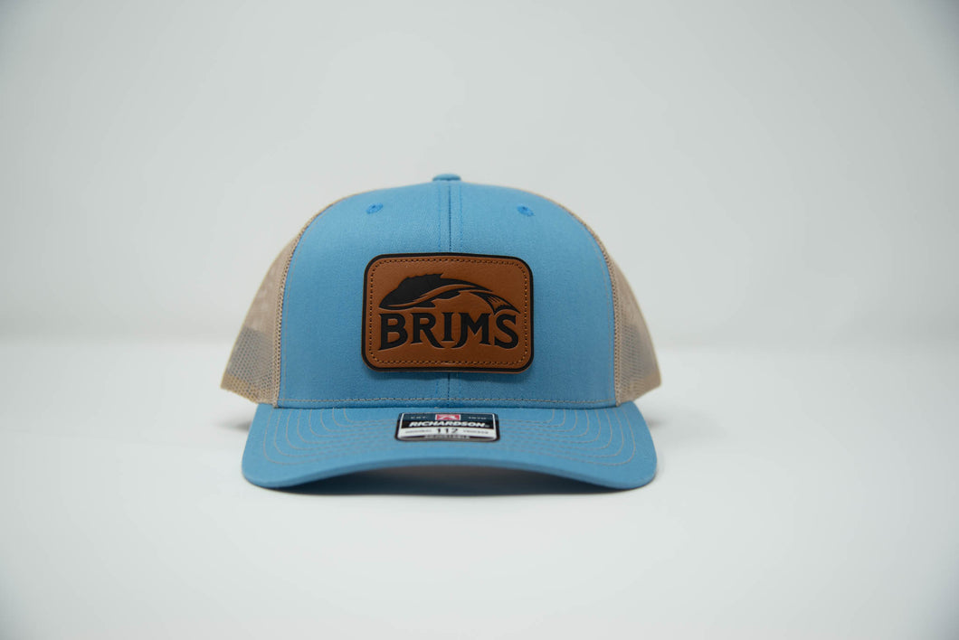 Brims Leather Logo Trucker Hat