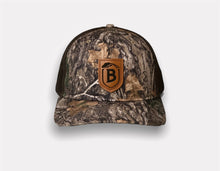 Load image into Gallery viewer, Leather Patch Camo Trucker
